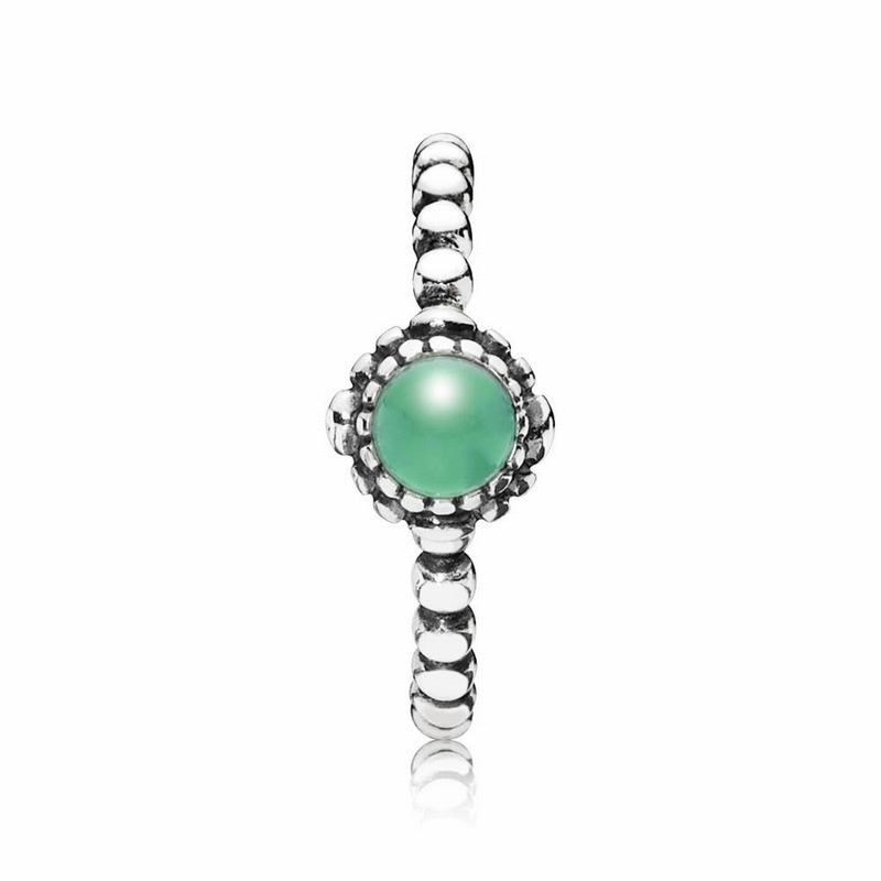 Pandora Birthday Blooms Ring May Ireland - Sterling Silver/Turquoise/Chrysoprase - 896215WUC